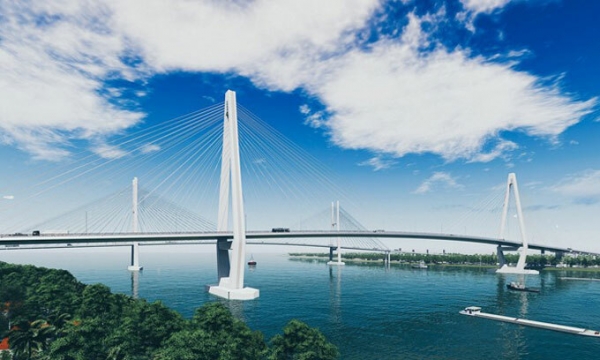 미투언2대교 와An artist's impression of the My Thuan 2 Bridge connecting the Mekong Delta provinces of Tien Giang and Vinh Long. (사진=교통운송부) Photo courtesy of the Ministry of Transport