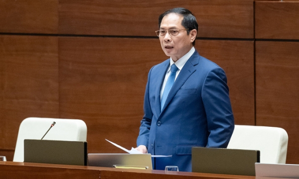 Minister of Foreign Affairs Bui Thanh Son at the National Assembly, March 18, 2024. Photo courtesy of the National Assembly